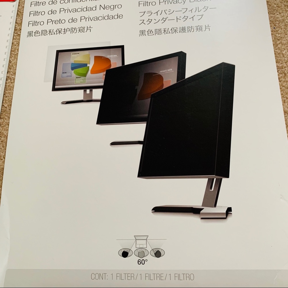 3M privacy screen 3 filters new